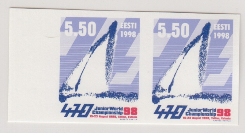 Estonia stamps, Junior Wold Championchips, sailing MM 470. 1998, Imperforate
Nev...