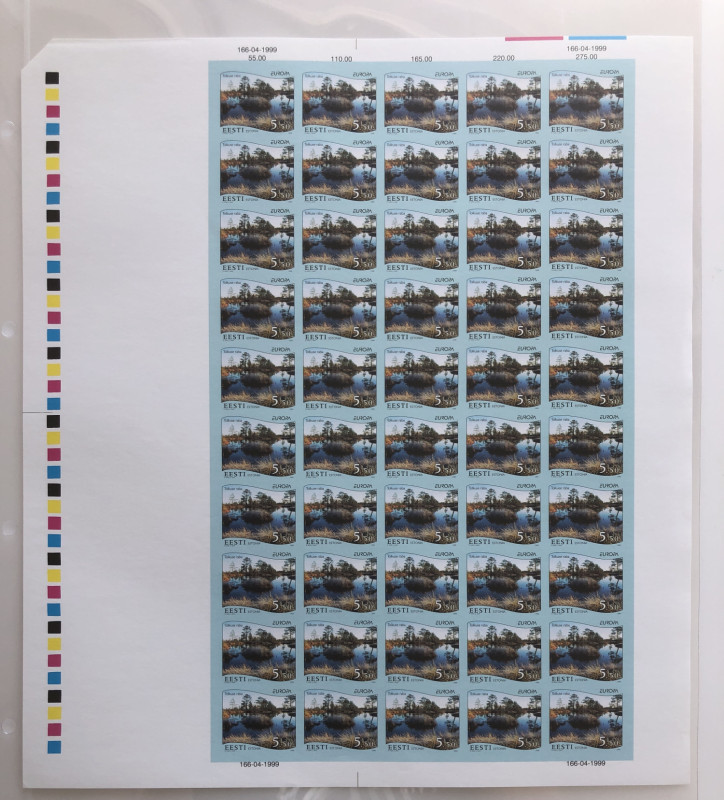 Estonia stamp sheet, Tolkuse Bog, 1999, Imperforate
Never sold over the counter....