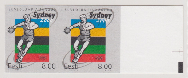 Estonia stamps, XXVII Olympic Games in Sydney, 2000, Imperforate
Never sold over...