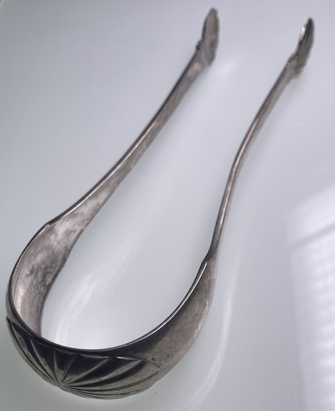 Fellin (Viljandi), (Estonia / Russia) Old Silver Sugar tongs - Gottlieb Ferdinan...