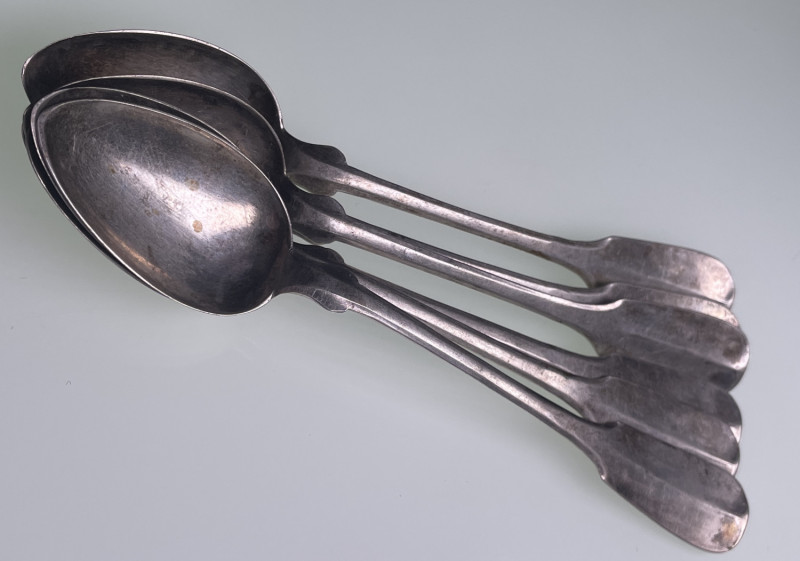 Fellin (Viljandi), (Estonia / Russia) set of Silver Spoons - Teaspoons (6) - Joh...