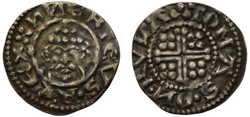 John (1199-1216), silver Penny, short cross type, in the name of his Father, Rhu...