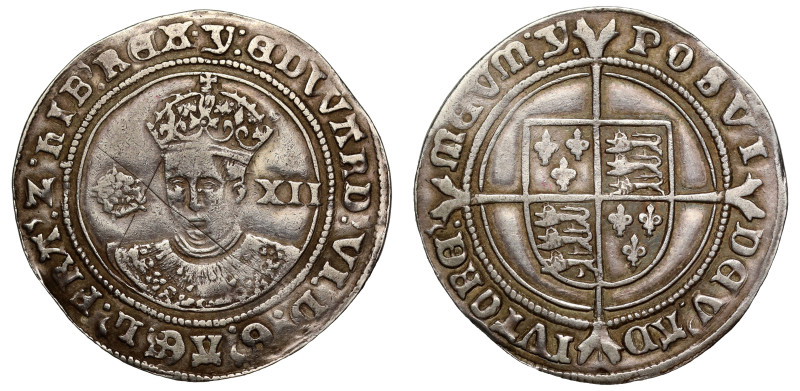 Edward VI (1547-1553), Shilling, Fine silver issue, (1551-1553), Tower mint; min...