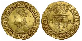 Elizabeth I (1558-1603), gold Crown of Five Shillings, second issue, struck in 22 carat “crown” gold, crowned bust in ruff left, within inner beaded c...