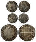 Elizabeth I (1558-1603), silver hammered coinage (3): silver Shilling, sixth issue, mint mark A (1582-84), 5.98g; silver Threepence, third issue, 1561...