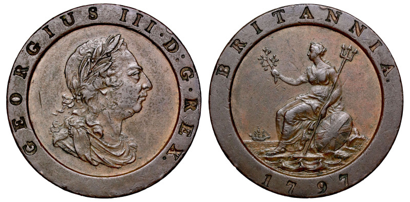 George III (1760-1820), Copper Twopence, 1797, second issue Soho mint, Birmingha...