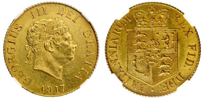 g George III (1760-1820), Half-Sovereign, 1817, laureate head right, date below,...