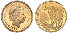 Elizabeth II (1952-2022), gold proof Two-Pounds, 2012, crowned head right, IRB below, ELIZABETH. II. DEI. GRA REGINA. FID. DEF, rev. one off year desi...