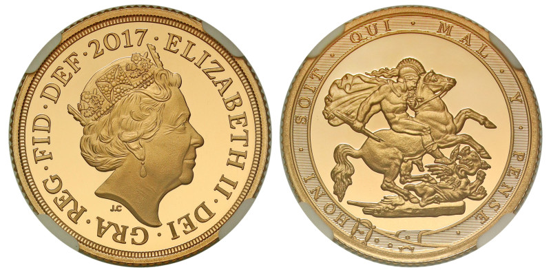 Elizabeth II (1952 -2022), proof Sovereign, 2017, struck to commemorate the 200t...