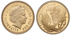Elizabeth II (1952-2022), gold proof Half-Sovereign, 2012, crowned head right, IRB below, ELIZABETH. II. DEI. GRA REGINA. FID. DEF, rev. one off year ...