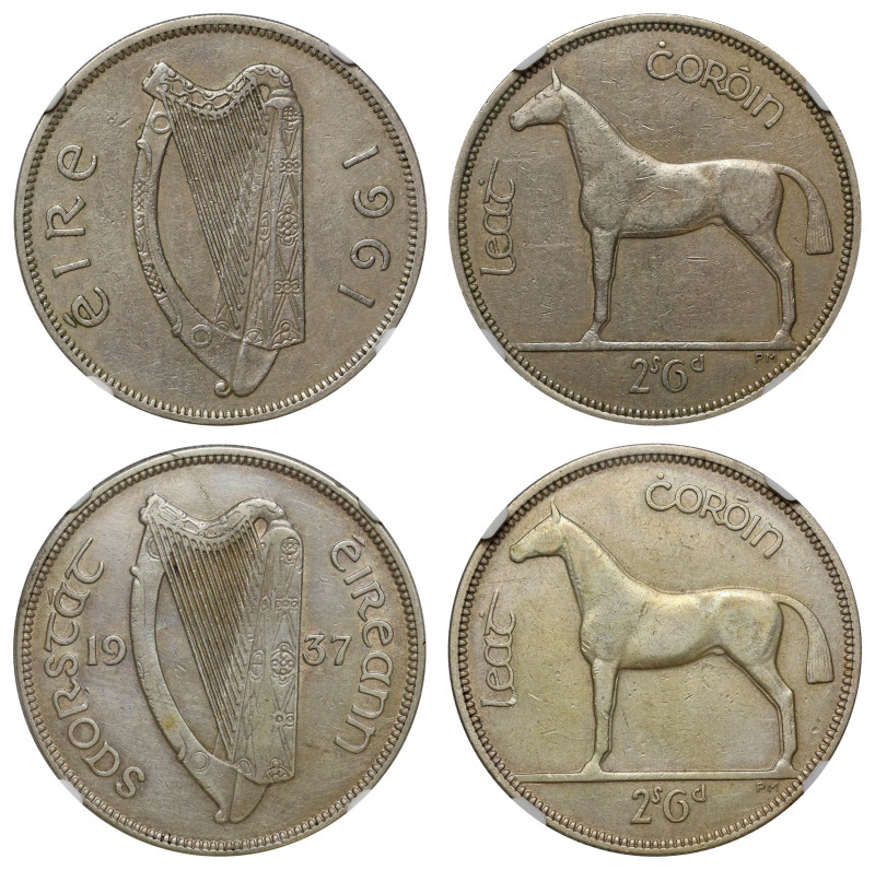 Ireland, Republic, Mule Halfcrown, 1961, with the obverse of 1961 and the revers...