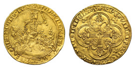 France, Jean II Le Bon (1350-64), gold Franc a Cheval, issue of 5th December 1360, armoured King on horseback with raised sword galloping left, fleur ...