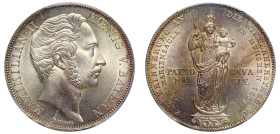 German States, Bavaria, Maximilian II, Two Gulden, 1855, Commemorating the restoration of the Madonna Column in Munich, MAXIMILIAN II KOENIG V. BAYERN...