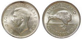 New Zealand, George VI (1936-52), silver Florin, 1940, crowned bust of George VI left, initials HP below truncation for engraver Thomas Humphrey Paget...