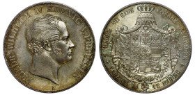 Prussia, Friedrich Wilhelm IV, Two Thalers, 1842A, FRIEDR. WHILHELM IV KOENIG V.PREUSSEN, bare head right, rev. 2 THALER VII EINE F, MARK 3 ½ GULDEN a...