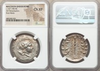 MACEDON UNDER ROME. First Meris. Ca. 167-148 BC. AR tetradrachm (30mm, 9h). NGC Choice XF. Diademed and draped bust of Artemis right, bow and quiver o...