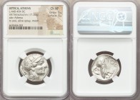ATTICA. Athens. Ca. 440-404 BC. AR tetradrachm (24mm, 17.20 gm, 4h). NGC Choice XF 5/5 - 3/5. Mid-mass coinage issue. Head of Athena right, wearing cr...