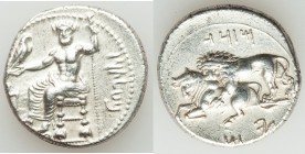 CILICIA. Tarsus. Mazaeus, as Satrap (ca. 361/0-334 BC). AR stater (24mm, 10.88 gm, 12h). XF. Baaltars seated left on throne, his head and torso facing...