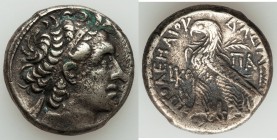 PTOLEMAIC EGYPT. Ptolemy XII Neos Dionysus (80-58 BC). AR tetradrachm (24mm, 13.65 gm, 12h). VF, cleaning scratches. Alexandria, dated Regnal Year 20 ...