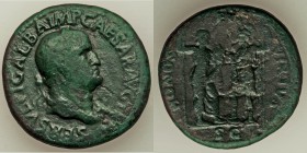 Galba (AD 68-69). AE sestertius (34mm, 22.51 gm, 7h). Fine, smoothed. Rome, December AD 68. SER SVLPI GALBA IMP CAESAR AVG P M TR P, laureate and drap...