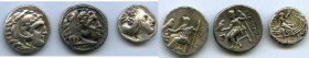 ANCIENT LOTS. Greek and Macedonian Kingdom. Ca. 3rd-2nd centuries BC. Lot of three (3) AR drachms. VF. Includes: Euboea. Histiaea. Ca. 3rd-2nd centuri...