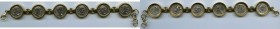 ANCIENT LOTS. Roman Imperial. Ca. AD 193-217. Lot of six (6) AR denarii mounted into a bracelet. About VF-VF. Includes: (4) Septimius Severus (AD 193-...