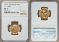 Victoria gold Sovereign 1879-M MS60 NGC, Melbourne mint, KM7. AGW 0.2355 oz. 

HID09801242017