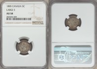Victoria 5 Cents 1885 AU58 NGC, London mint, KM2. 

HID09801242017