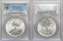 Republic Yuan Shih-Kai Dollar Year 9 (1920) MS61 PCGS, KM-Y329.6, L&M-77. Bright white and quite flashy and conservatively graded. 

HID09801242017