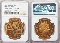 Elizabeth II gold Proof 5 Pounds 2001 PR64 Ultra Cameo NGC, KM1015b, Fr-455d, S-4553. Mintage: 1,000. Issued for the centennial of the death of Queen ...