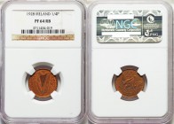 Free State 8-Piece Certified Proof Set 1928 NGC, 1) Farthing - PR64 Red and Brown 2) 1/2 Penny - PR64 Red and Brown 3) Penny - PR64 Red and Brown 4) 3...