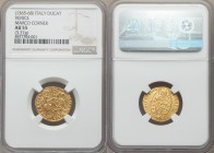 Venice. Marco Corner (1365-1368) gold Zecchino ND AU55 NGC, Venice mint, Fr-1226, Paolucci-1. 3.37gm. MARC CORNARIO DVX | • SM • VЄNЄTI, St. Mark stan...