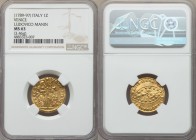 Venice. Ludovico Manin (1789-1797) gold Zecchino ND MS63 NGC, Venice mint, KM755, Fr-1445. 3.46gm. LVDOV • MANIN | S | • M | • V | E | N | E | T • St....