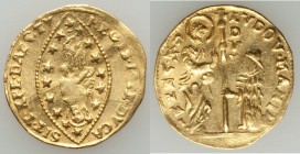 Venice. Ludovico Manin (1789-1797) gold Zecchino ND XF (Bent Flan), KM755, Fr-1445. 21mm. 3.45gm. S·M·VENET DVX LVDOV·MANIN, St. Mark standing right, ...