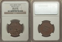 Republic Cent Token 1833 MS62 Brown NGC, KM-Tn1, CH-2, Wonderful strike with nice clean surfaces and even a hint of red in recess of devices.

HID0980...