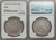Republic 8 Reales 1825 Mo-JM AU58 NGC, Mexico City mint, KM377.10, DP-Mo04. Medal Axis. Devoid of any major issues. With an ashen glaze and proliferat...