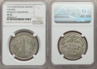 Lucerne. Canton Gulden 1714 VF25 NGC, KM47. Variety with straight inscription on reverse. The Engelen Collection of World Coinage

HID09801242017