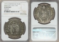 Saint Gallen. Beda Anghern as Abbot Taler 1777-H XF Details (Tooled) NGC, KM29, Dav. 1778. Scarce type from this small abbey. The Engelen Collection o...