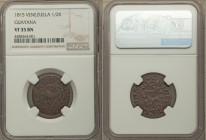 Guayana 1/2 Real 1815 VF35 Brown NGC, KM-C41.2. The Spanish government authorized this coinage due to the isolation of the area from other Royalist re...