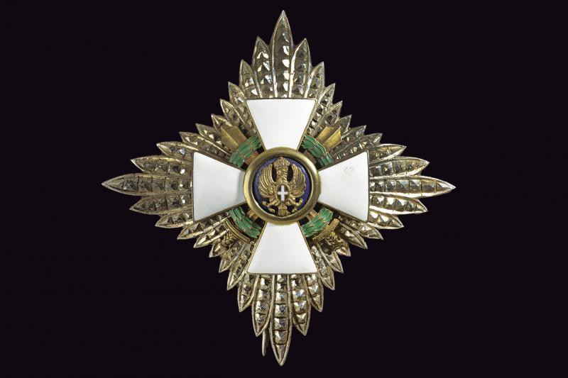 dating: 1942 - 1945 provenance: Italy, Grand officer's star with silver swords, ...