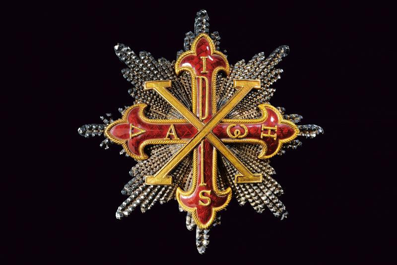 dating: 1820-30 provenance: Duchy of Parma, Plaque of the Grand Cross made of di...