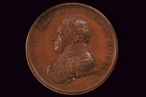 Charles Felix of Sardinia (1821 - 1831) bronze medal
