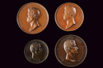 A lot of four medals, Carlo Alberto of Savoy (1831-49)