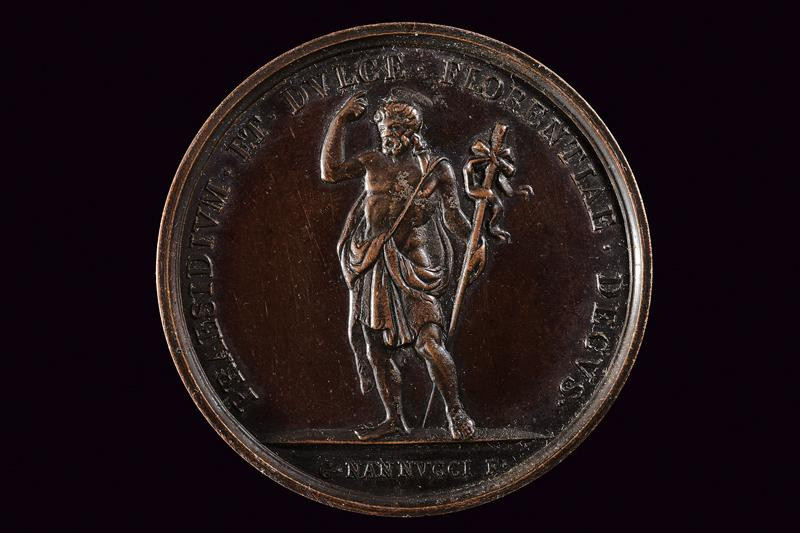 dating: 1828 provenance: Grand Duchy of Tuscany, On the obverse St. John the Bap...