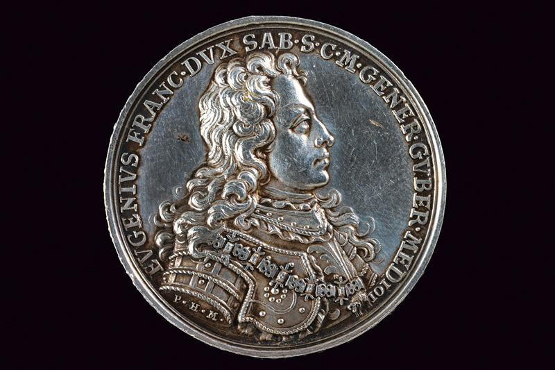 dating: 1706 provenance: Duchy of Savoy, Made of silver. On the obverse, an armo...