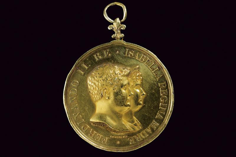 dating: 1832 provenance: Kingdom of the Two Sicilies, In gilt silver. On the obv...