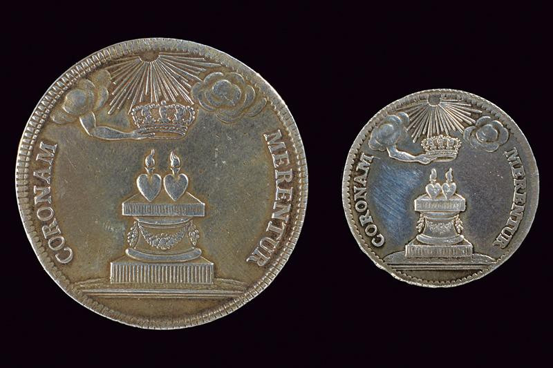 dating: 1738 provenance: Naples, On the obverse inscription 'CAROLI / UTRIUSQUE ...