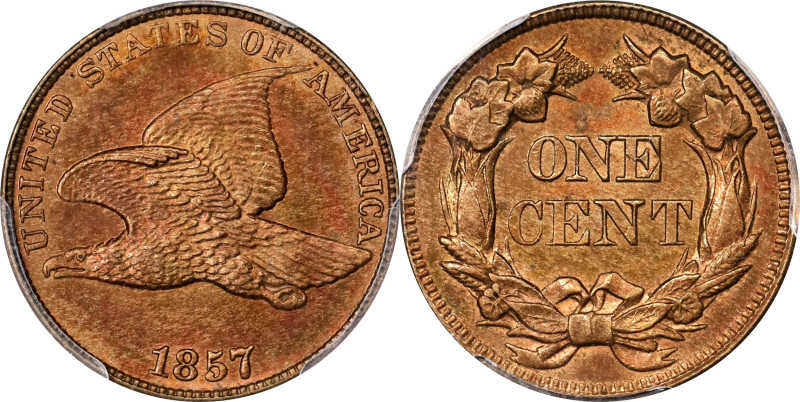 1857 Flying Eagle Cent. MS-63 (PCGS).

PCGS# 2016. NGC ID: 2276.