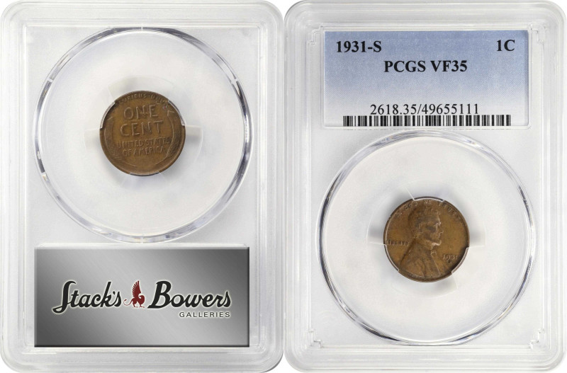 Lot of (4) 1931-S Lincoln Cents. (PCGS).

Included are: VF-35; VF-30; and (2) ...