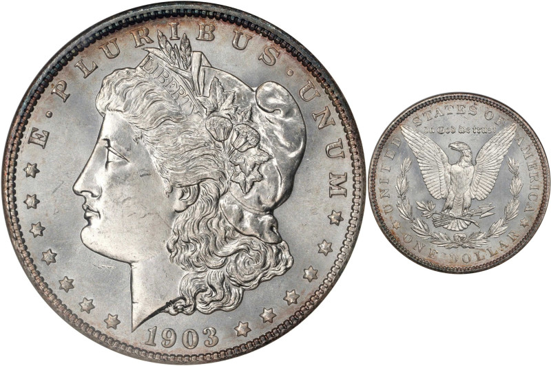 1903 Morgan Silver Dollar. MS-65 (NGC).

PCGS# 7284. NGC ID: 256R.